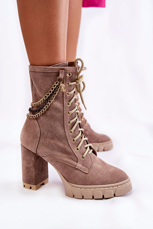 Замшеві черевики Lewski Shoes 3244 / G Бежеві