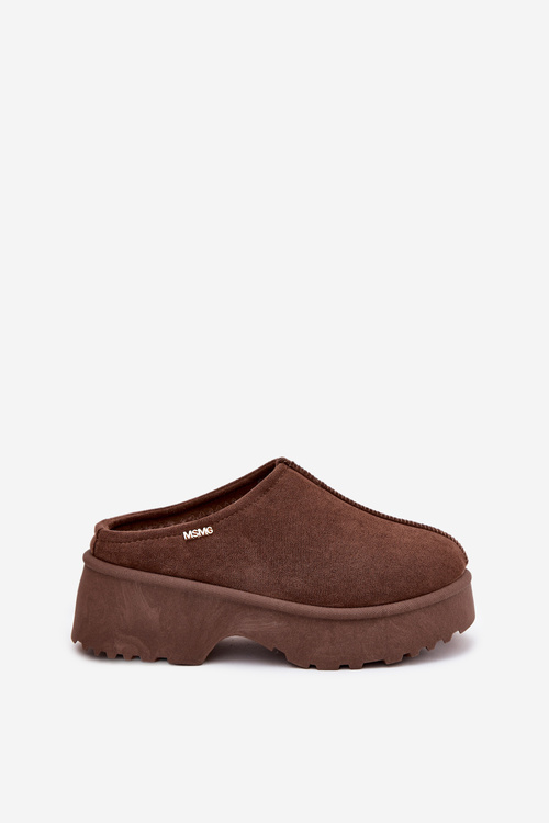 Жіночі снігові чоботи низькі на платформі коричневі Yrenna