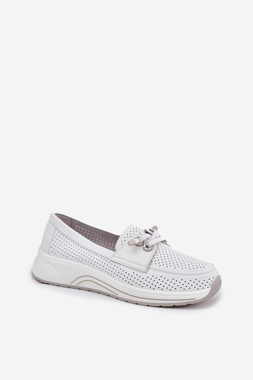 Шкіряні Черевики З Природної Шкіри На Платформі Artiker 56C2101 Білі