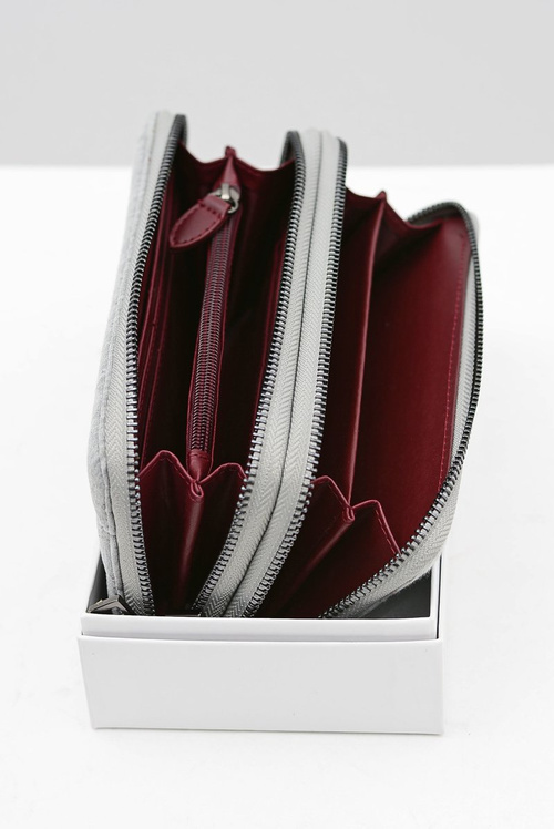 Великий сірий жіночий гаманець