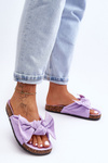 Вельветові тапочки на корковій підошві Фіолетовий літній час