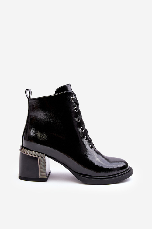 Чоботи жіночі лаковані D&A MR870-98 Чорні