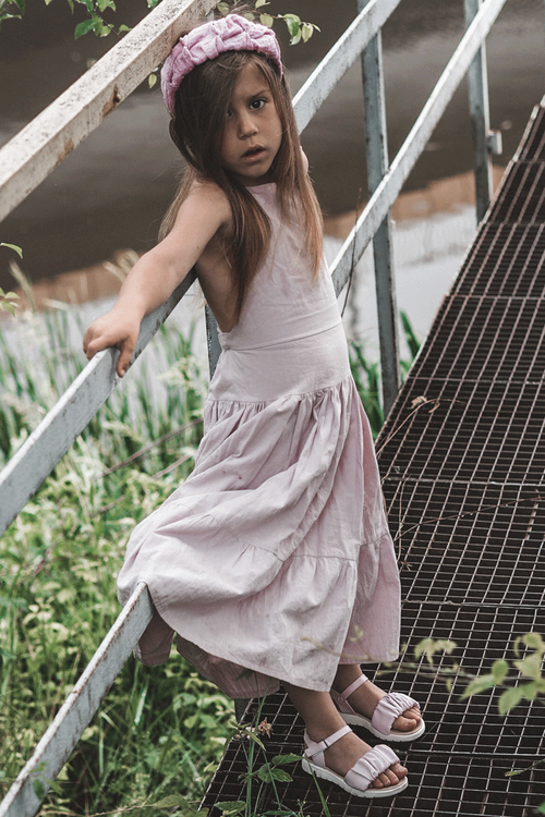 Дитячі босоніжки на липучці фіолетові Aimy