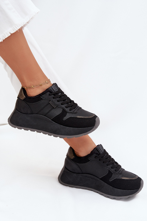 Утеплені Жіночі Кросівки На Платформі Big Star SS274007 HI-POLY SYSTEM Чорні