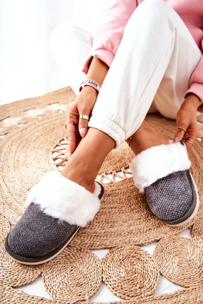 Тапочки на флісовій підкладці сірого фламарину