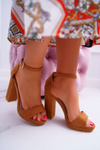 Жіночі босоніжки на шпильці на платформі Camel Debora
