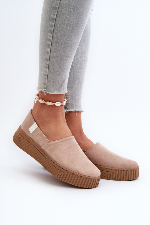 Жіночі кросівки на платформі NN276007 Memory Foam System Beige