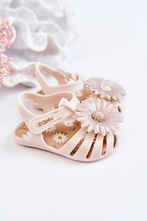 Дитячі босоніжки на липучці Аромат ZAXY JJ385031 Бежеві