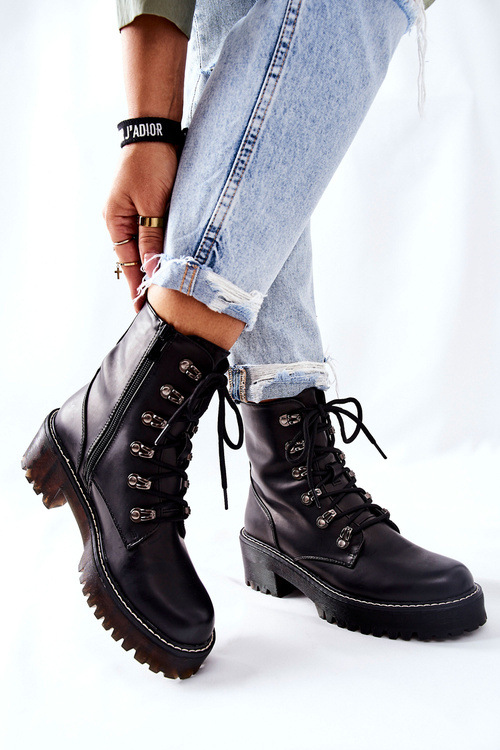 Жіночі байкерські черевики Black Magris