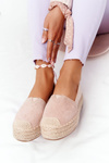 Бежеві еспадрільї на солом'яній платформі