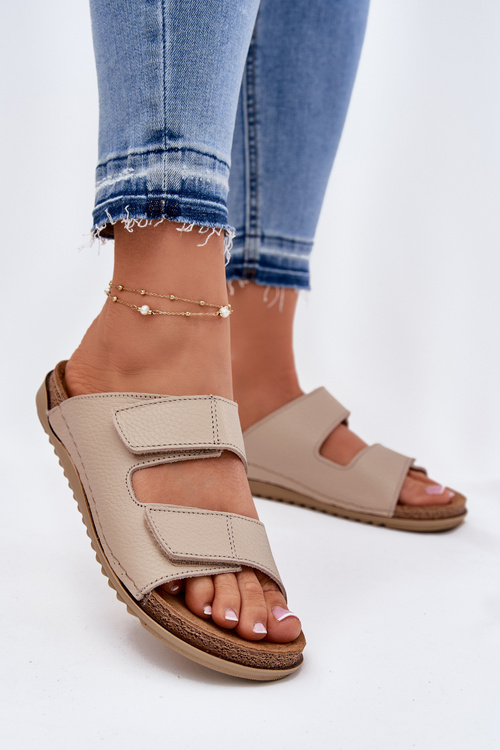 Шкіряні Жіночі Сандалі Inblu Бежеві AA0005GU