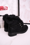 Чоботи дитячі утеплені з хутром нубук чорні Ella