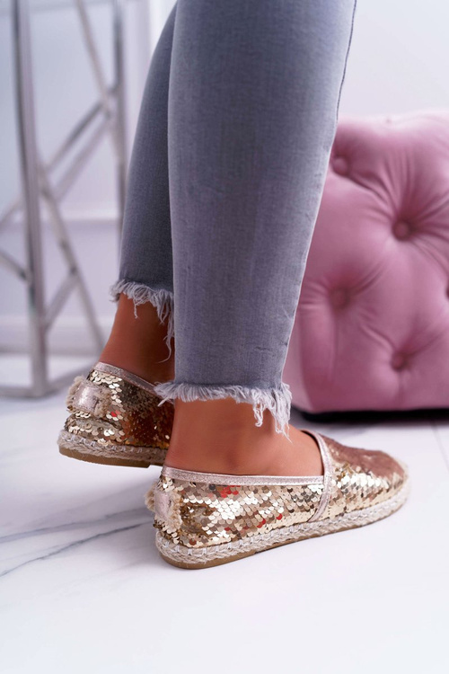 Жіночі еспадрільї Lu Boo із золотими блискітками