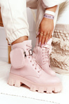 Чоботи жіночі на платформі з портмоне Рожеві суботні