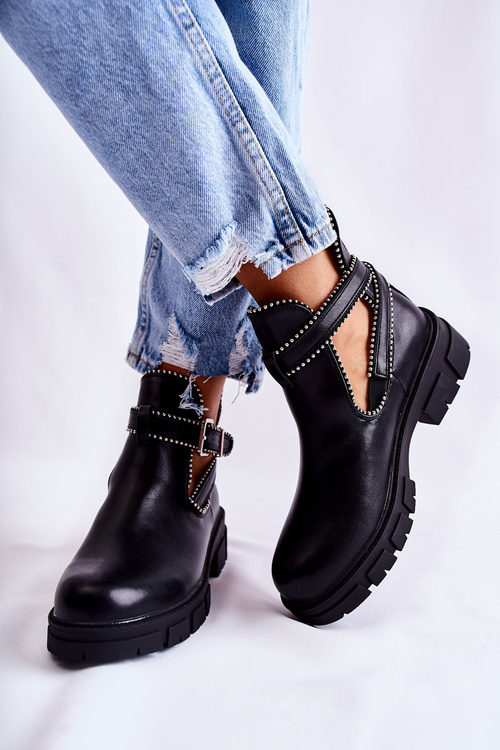 Жіночі шкіряні чоботи з шпилькою Чорні бордові чоботи