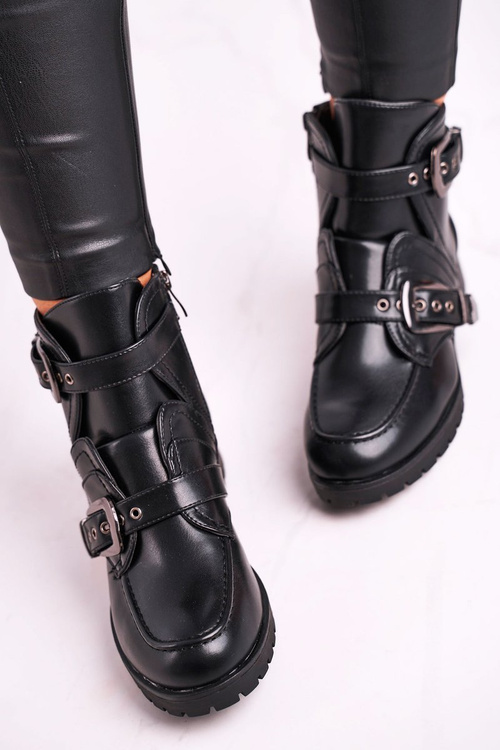 Чоботи жіночі теплі чорні Skadi