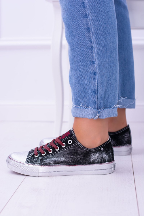 Чорні посріблені тенісні кросівки Big Star BB274013