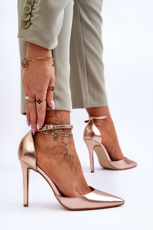 Блискучі човники на високих підборах на платформі Чорні Jassie