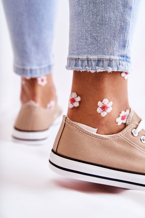 Жіночі класичні кросівки темно-бежеві Be Mine