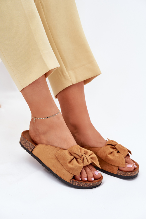 Жіночі Сандалі На Корковій Підошві З Бантом Кемел Сереса
