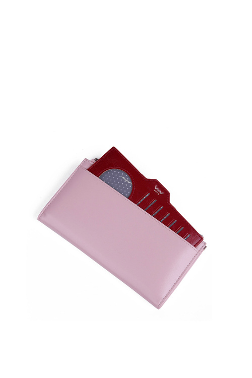 Великий гаманець із застібкою світло-рожевий Nadine