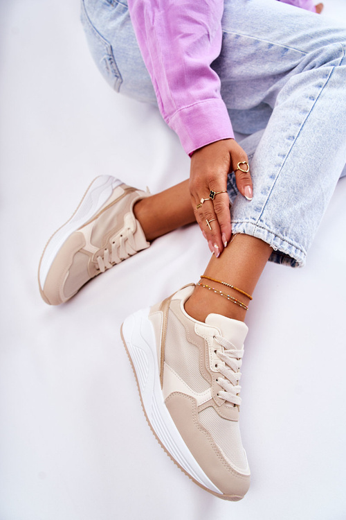 Класичні жіночі кросівки бежеві Salema