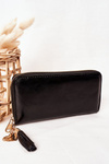 Великий жіночий гаманець з підвіскою чорний