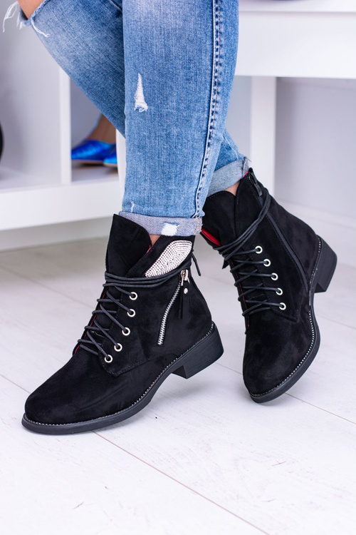 Жіночі утеплені чоботи на блискавці Паєтки Замша Кортіна