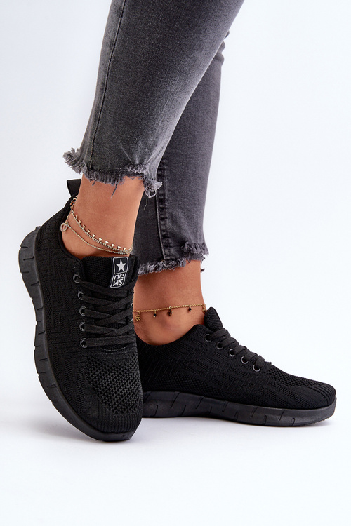 Чорні жіночі тканинні спортивні кросівки Kephope