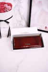 Великий шкіряний жіночий гаманець LORENTI Patent Red