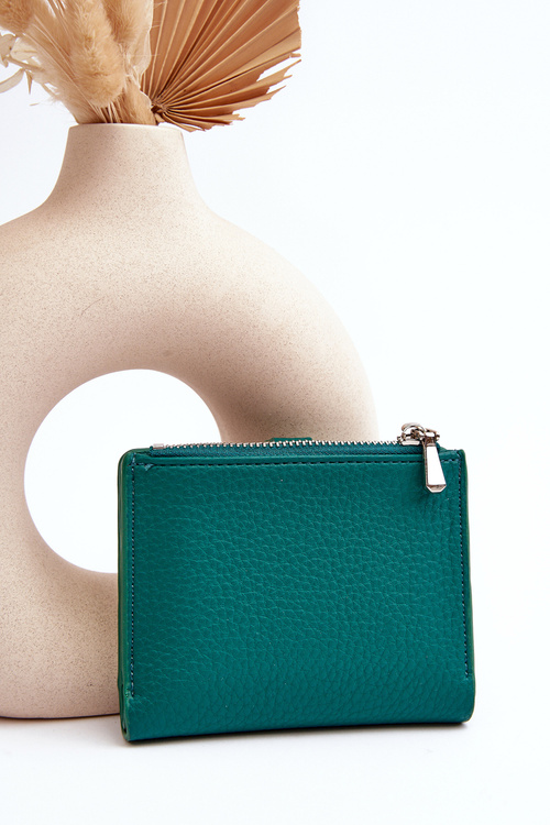 Гаманець жіночий з еко шкіри Лазара зеленого кольору