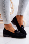 Замшеві туфлі лофери Black Yasmin
