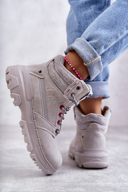 Жіночі теплі черевики Lee Cooper LCJ-22-01-1373 сірі