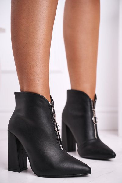 Чоботи жіночі на високому каблуці Чорні Save Me