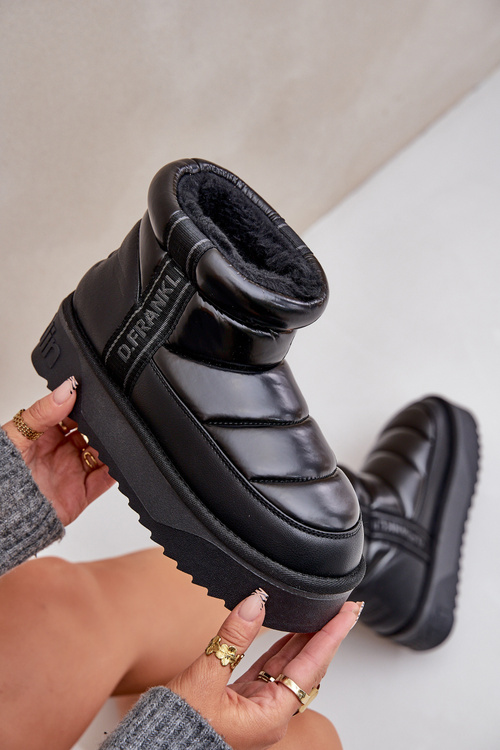 Низькі Снігові Черевики На Грубі Підошві D.Franklin Чорні DFSH371011