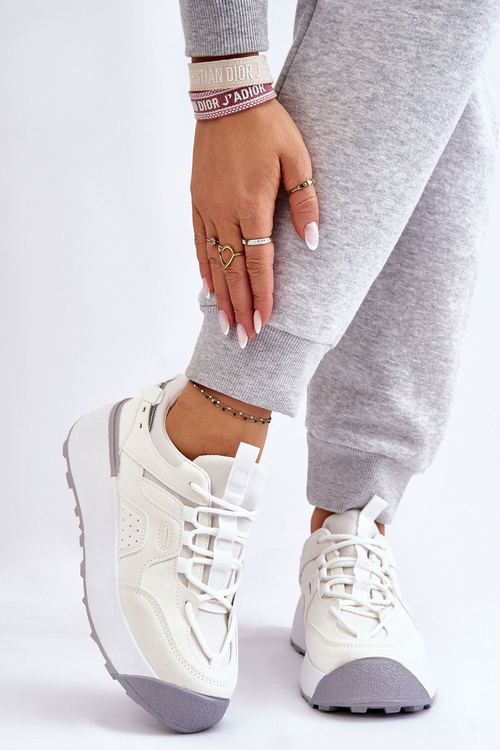 Жіноче спортивне взуття на платформі білі Dakari