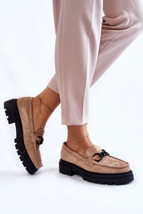 Жіночі лофери замшеві лофери La.Fi бежеві верби