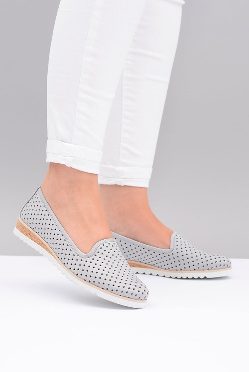 Шкіряна сіра польська балерина Lords Gabi