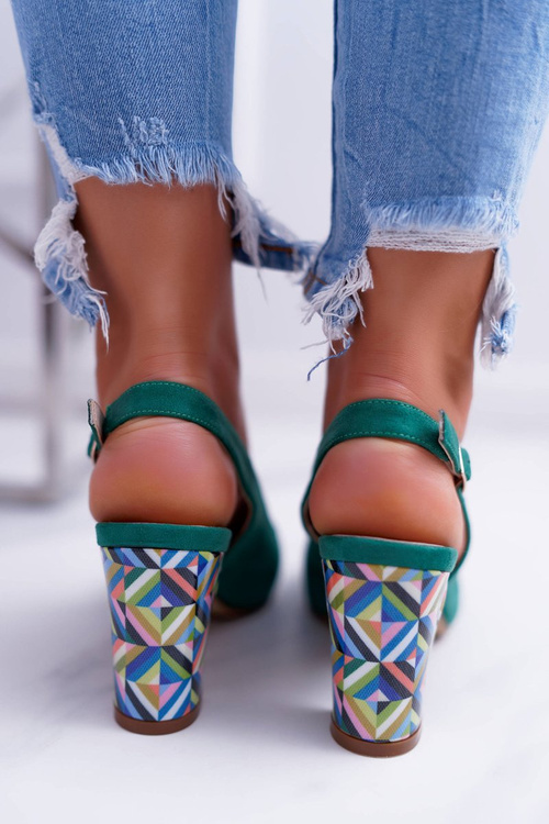 Жіночі човники Sergio Leone SK788 Green Lati Galanter на шпильці