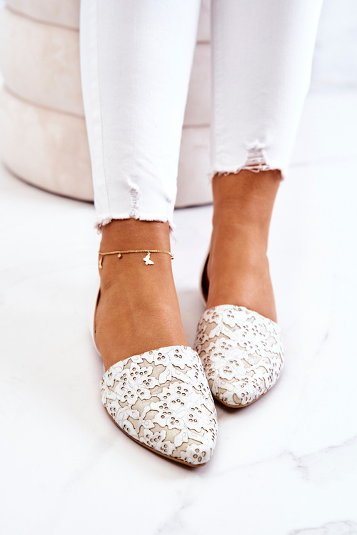 Елегантні шкіряні балетки Laura Messi 1110 Beige