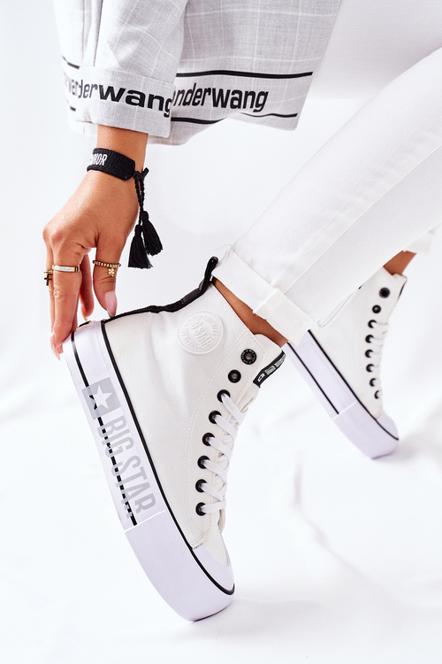 Високі кросівки на платформі Big Star II274014 Білі