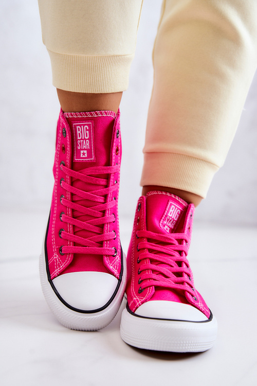 Жіночі високі кросівки Big Star JJ274210 Фуксія
