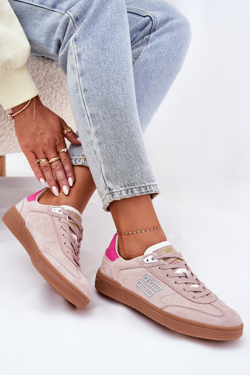 Замшеве Спортивне Взуття Кросівки Жіночі D.Franklin DFSH387005 Брудно Рожевий