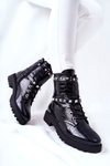 Розминка Робочі черевики на шпильках Black Nephele