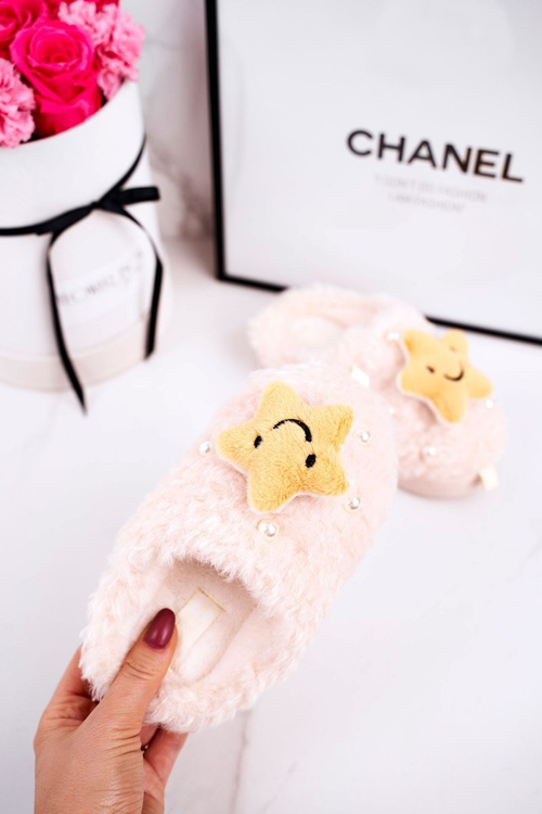 Дитячі утеплені домашні тапочки бежеві Little Star