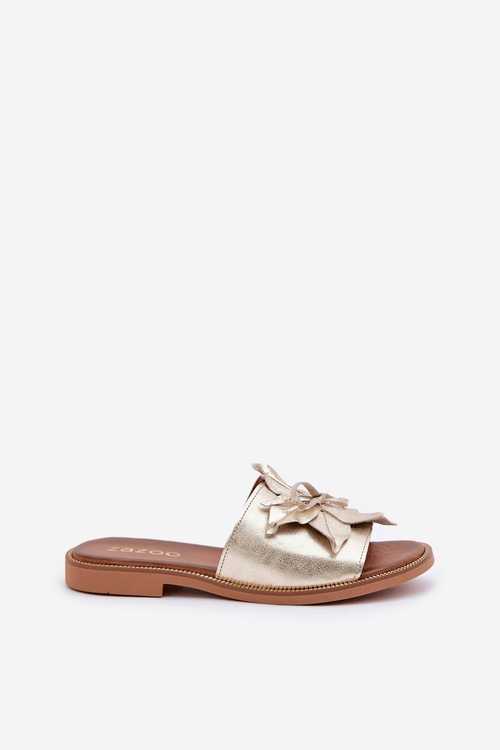 Сандалі З Декором Природна Шкіра Zazoo 3667 Золоті