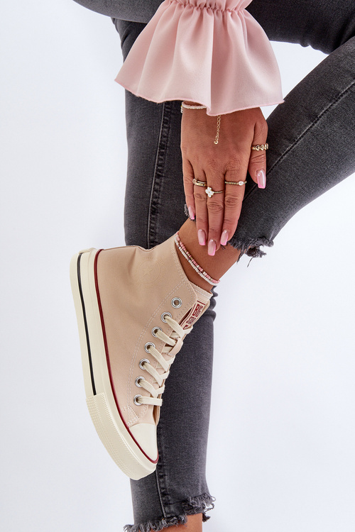 Жіночі високі кросівки Big Star NN274278 Бежеві