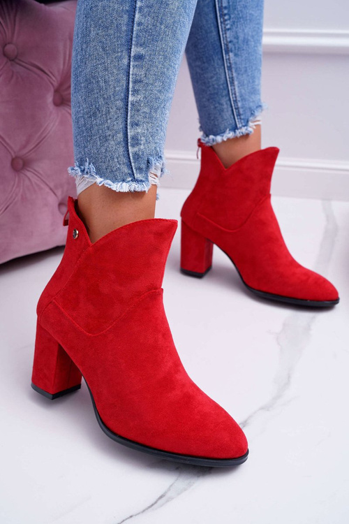 Чоботи жіночі на підборах Sergio Leone Red BT525