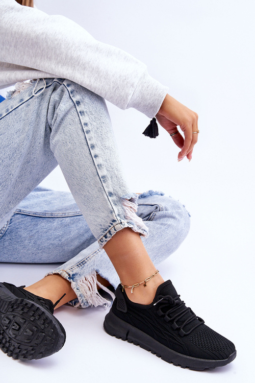 Жіноче спортивне взуття без шнурівки Кросівки Black Rosett