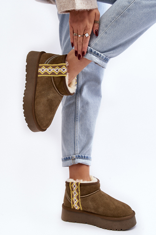 Шкіряні Замшеві Черевики На Снігу Жіночі Зелені Vebissat